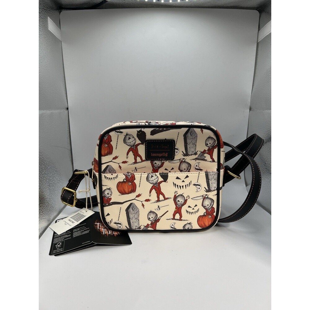 Loungefly Sam Trick 'R Treat Allover Print Crossbody Bag NEW